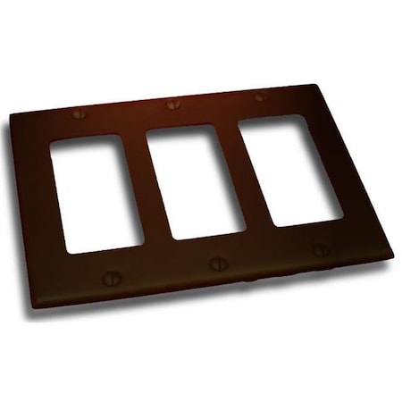 Residential Essentials Residential Essentials 10834VB Triple Rocker Switch Plate; Venetian Bronze 10834VB